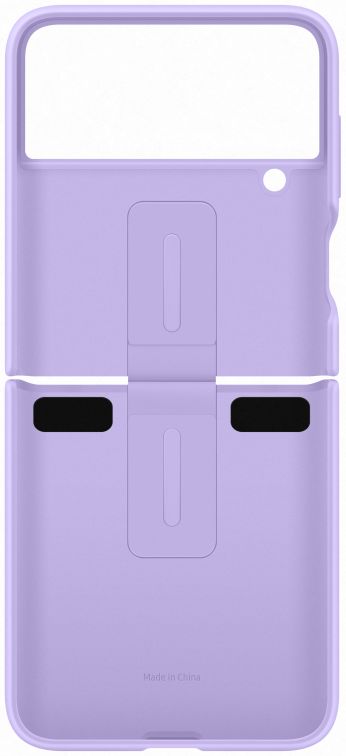 Origineel Samsung Galaxy Z Flip 4 Hoesje Silicone Cover met Ring Paars afbeelding 5