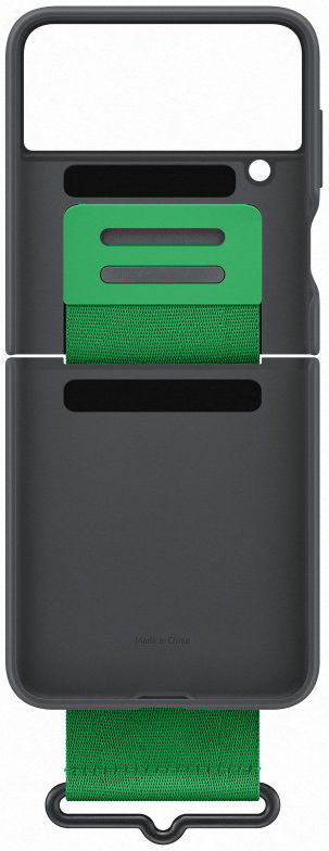 Origineel Samsung Galaxy Z Flip 4 Hoesje Silicone Cover Strap Zwart afbeelding 7