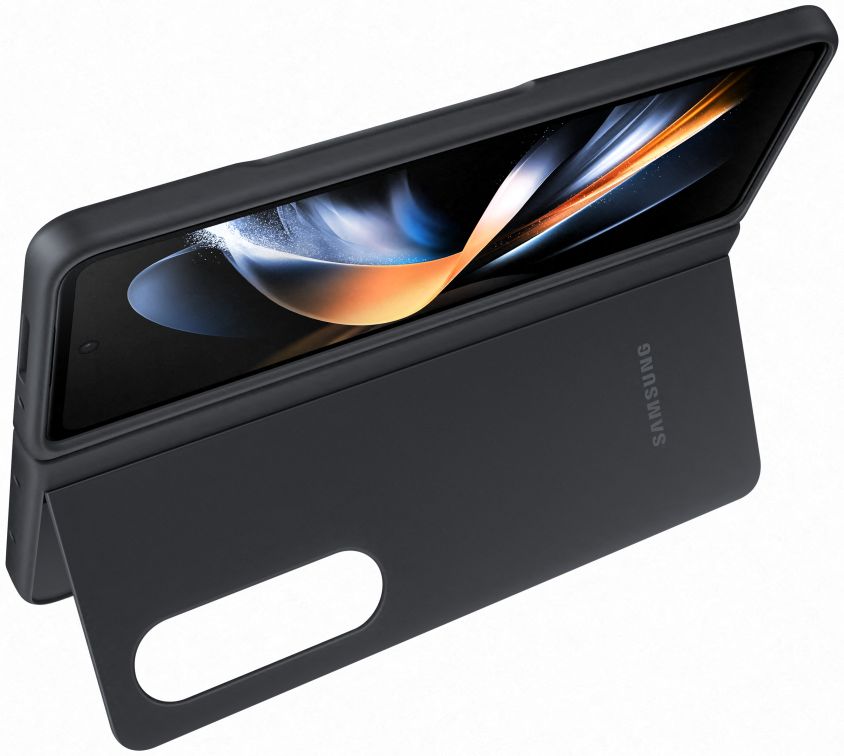 Origineel Samsung Galaxy Z Fold 4 Hoesje Slim Standing Cover Zwart afbeelding 2