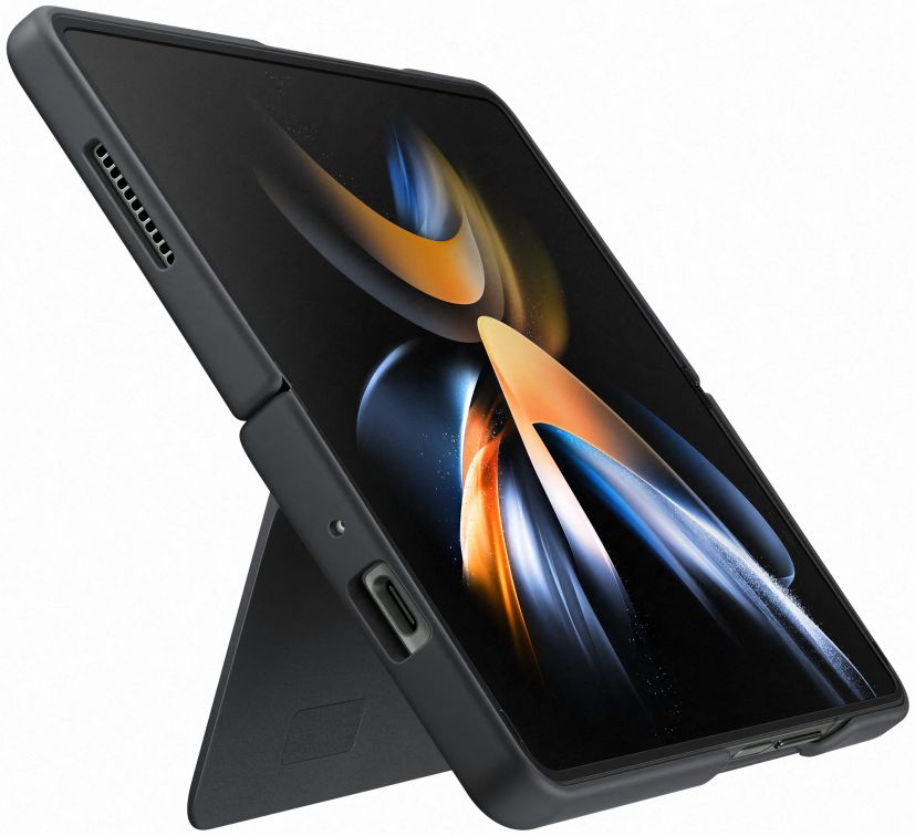 Origineel Samsung Galaxy Z Fold 4 Hoesje Slim Standing Cover Zwart afbeelding 4