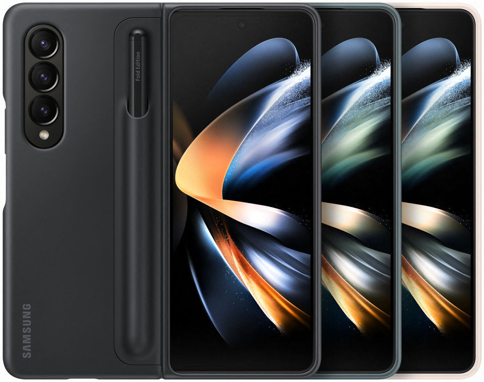 Origineel Samsung Galaxy Z Fold 4 Hoesje Standing Cover S-Pen Zwart afbeelding 7