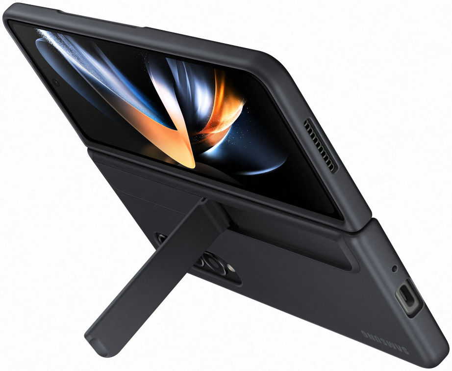 Origineel Samsung Galaxy Z Fold 4 Hoesje Standing Cover S-Pen Zwart afbeelding 3