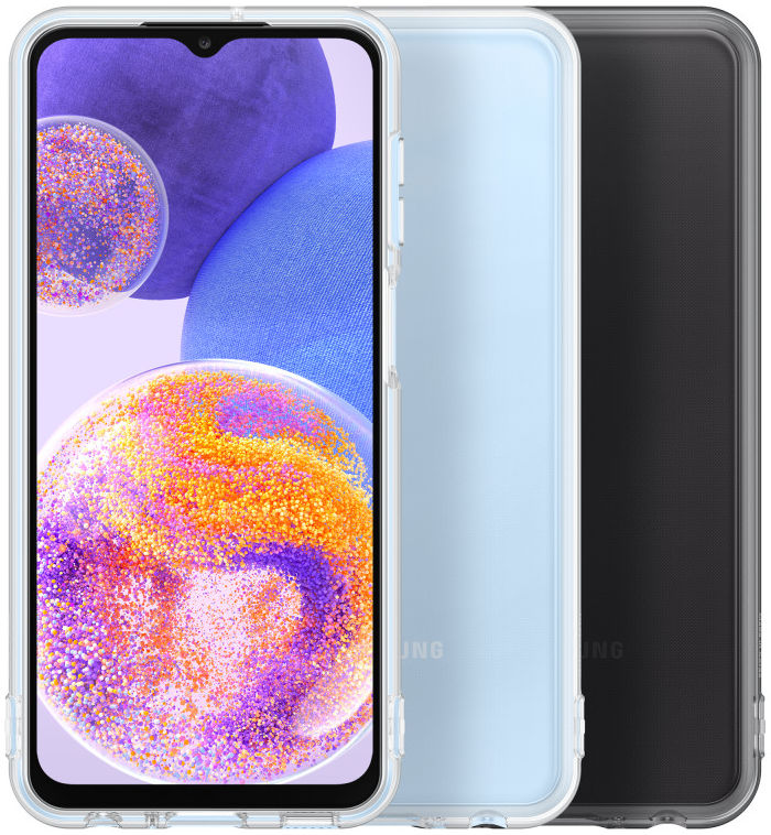 Origineel Samsung Galaxy A23 Hoesje Soft Clear Cover Zwart afbeelding 5