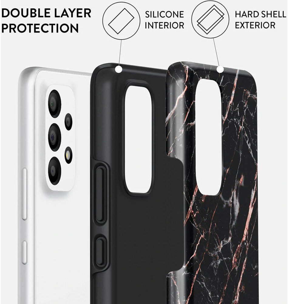 Burga Tough Case Samsung Galaxy A53 Hoesje Rose Gold Marble afbeelding 2