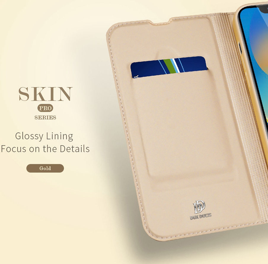 Dux Ducis Skin Pro Series Apple iPhone 14 Hoesje Portemonnee Goud afbeelding 5