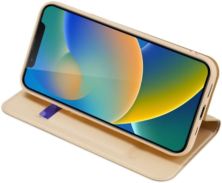 Dux Ducis Skin Pro Series Apple iPhone 14 Hoesje Portemonnee Goud afbeelding 10