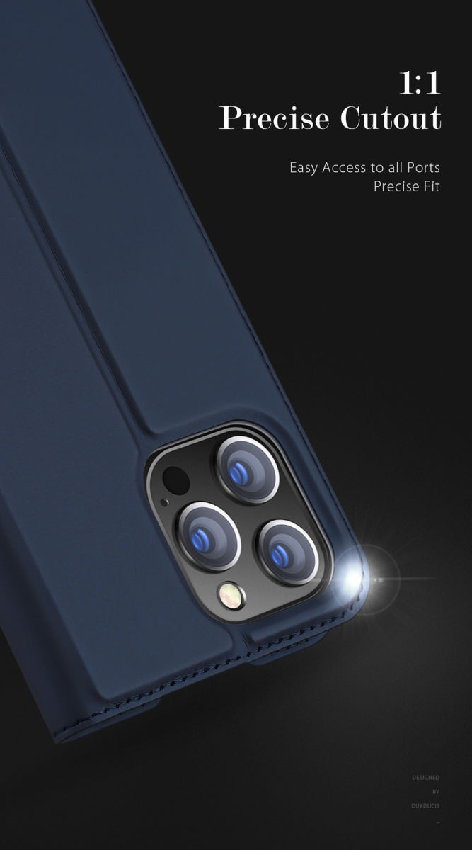 Dux Ducis Skin Pro Series Apple iPhone 14 Pro Hoesje Portemonnee Roze afbeelding 6