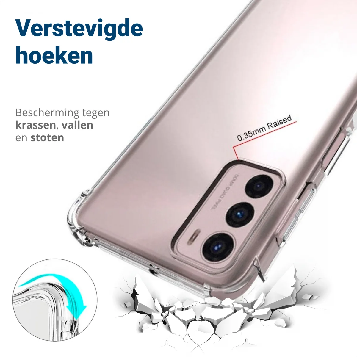 Motorola Moto G42 Hoesje Schokbestendig en Dun TPU Transparant afbeelding 4