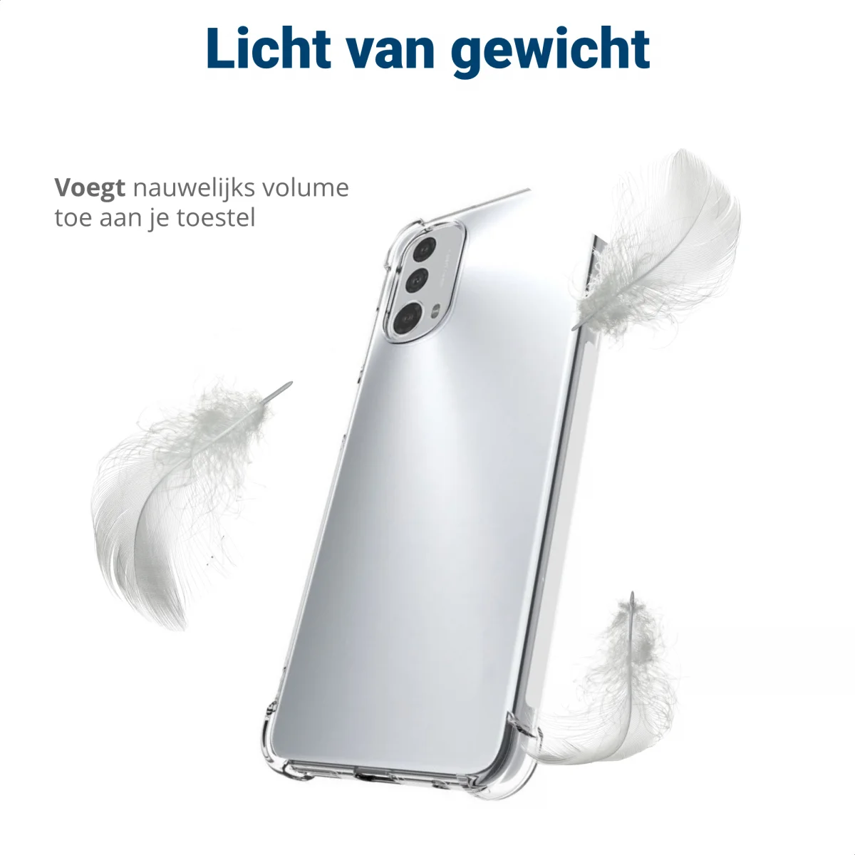 Motorola Moto E32 Hoesje Schokbestendig en Dun TPU Transparant afbeelding 5