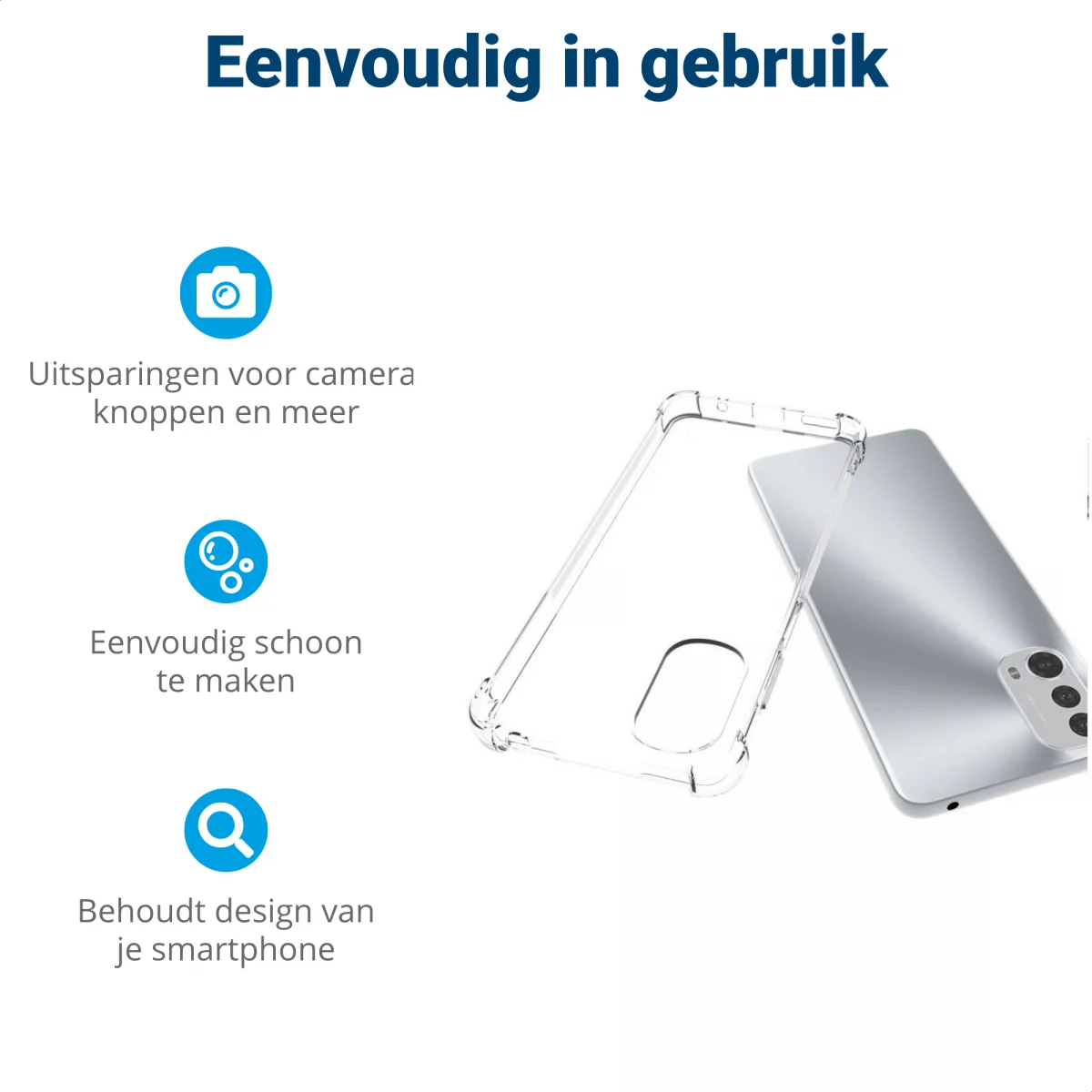 Motorola Moto E32 Hoesje Schokbestendig en Dun TPU Transparant afbeelding 6