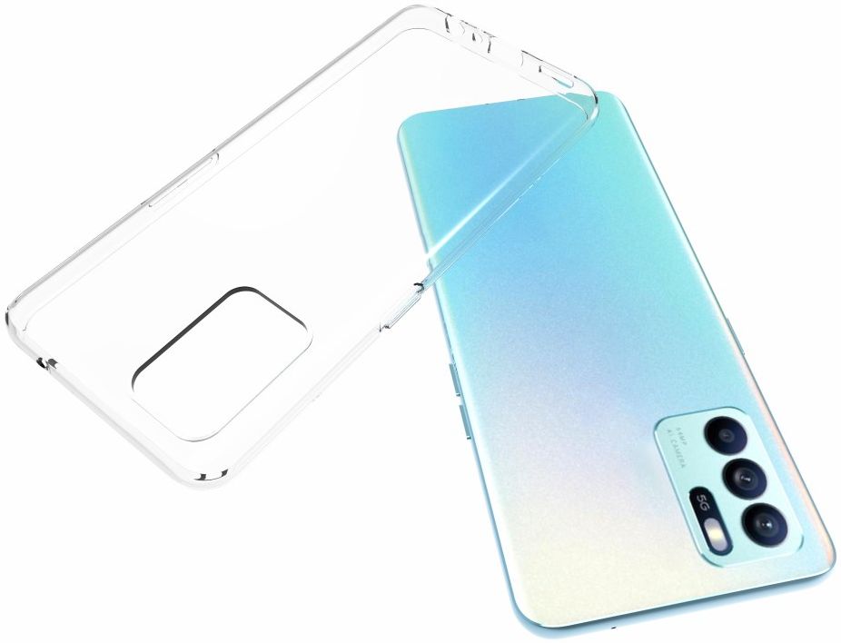 Oppo Reno 6 5G Hoesje Dun TPU Back Cover Transparant afbeelding 2