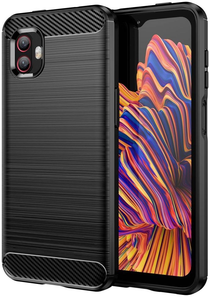 Samsung Galaxy Xcover 6 Pro Hoesje Geborsteld TPU Back Cover Zwart afbeelding 1
