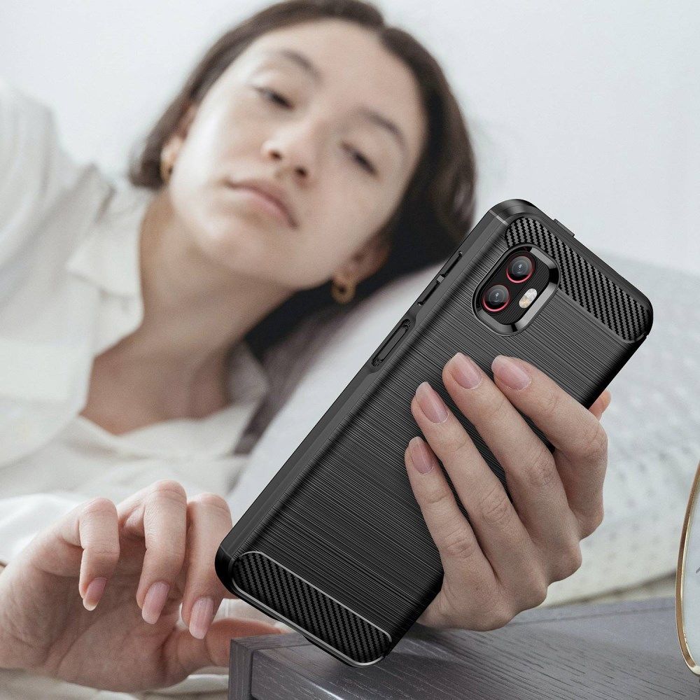 Samsung Galaxy Xcover 6 Pro Hoesje Geborsteld TPU Back Cover Zwart afbeelding 9