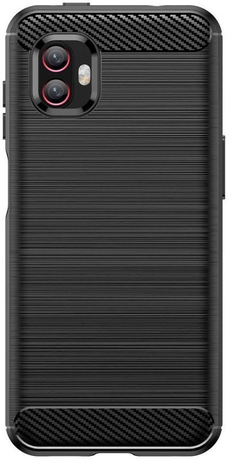 Samsung Galaxy Xcover 6 Pro Hoesje Geborsteld TPU Back Cover Zwart afbeelding 2
