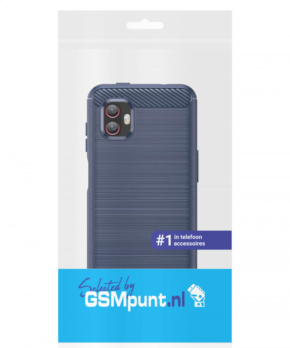 Samsung Galaxy Xcover 6 Pro Hoesje Geborsteld TPU Back Cover Blauw afbeelding 10