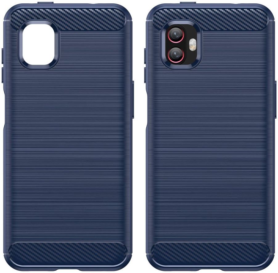 Samsung Galaxy Xcover 6 Pro Hoesje Geborsteld TPU Back Cover Blauw afbeelding 4