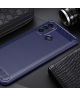 Motorola Moto G60 Hoesje Geborsteld TPU Flexibele Back Cover Blauw