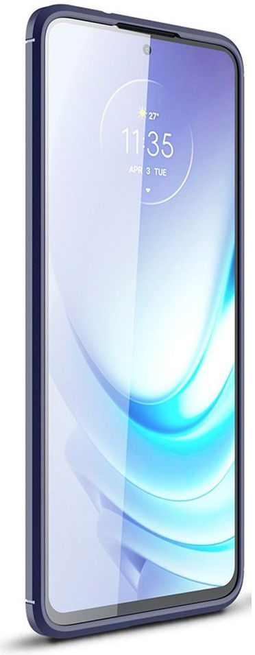 Motorola Moto G60 Hoesje Geborsteld TPU Flexibele Back Cover Blauw afbeelding 2