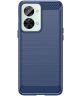 OnePlus Nord 2T Hoesje Geborsteld TPU Flexibele Back Cover Blauw
