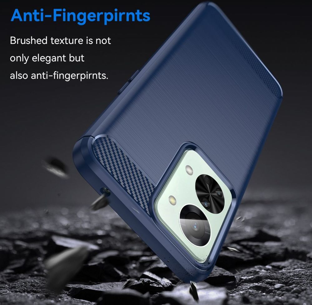 OnePlus Nord 2T Hoesje Geborsteld TPU Flexibele Back Cover Blauw afbeelding 4