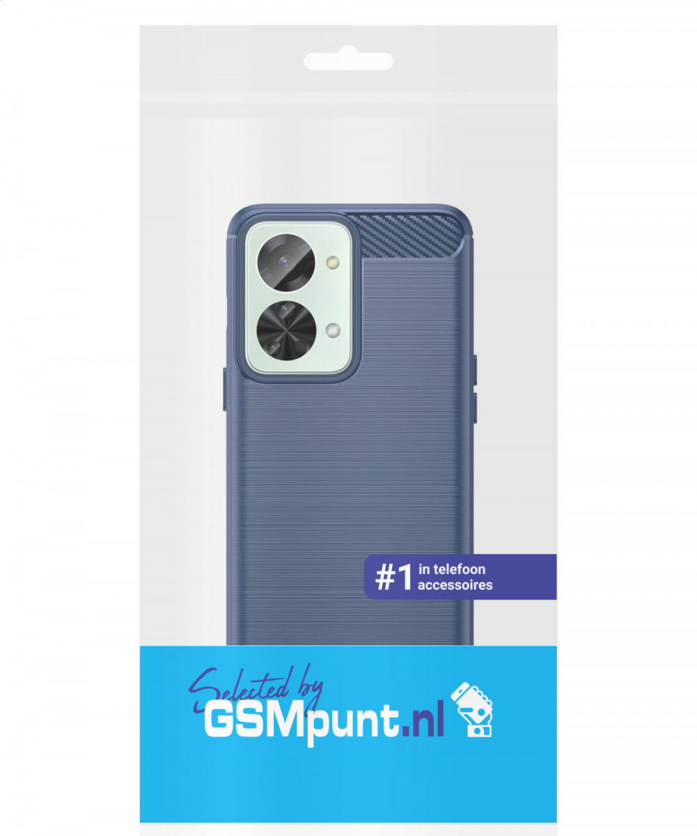 OnePlus Nord 2T Hoesje Geborsteld TPU Flexibele Back Cover Blauw afbeelding 10