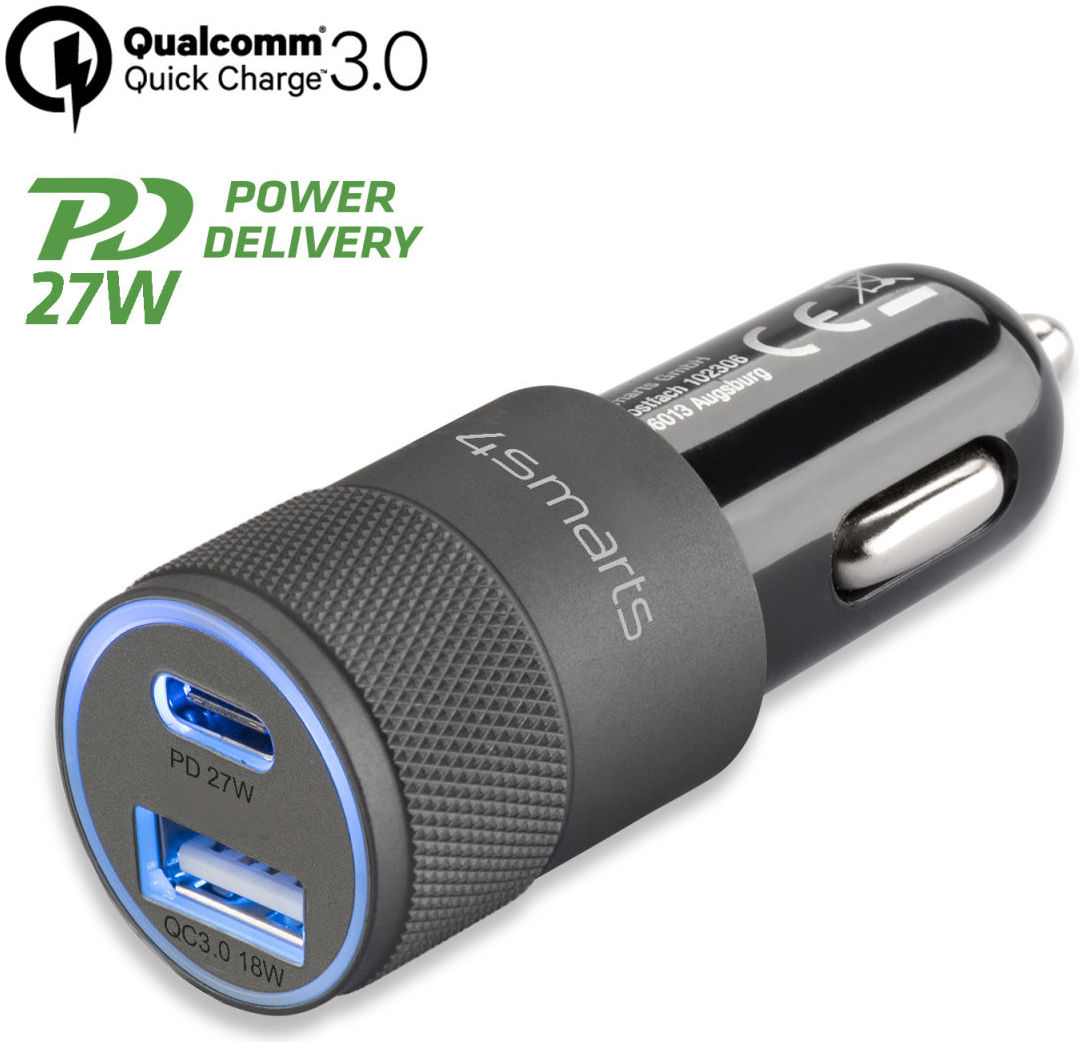 4smarts Rapid+ 27W Autolader met Power Delivery en Quick Charge 3.0 afbeelding 2