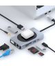 4smarts 9-in-1 USB-C Hub met Draadloze Oplader 15W Grijs