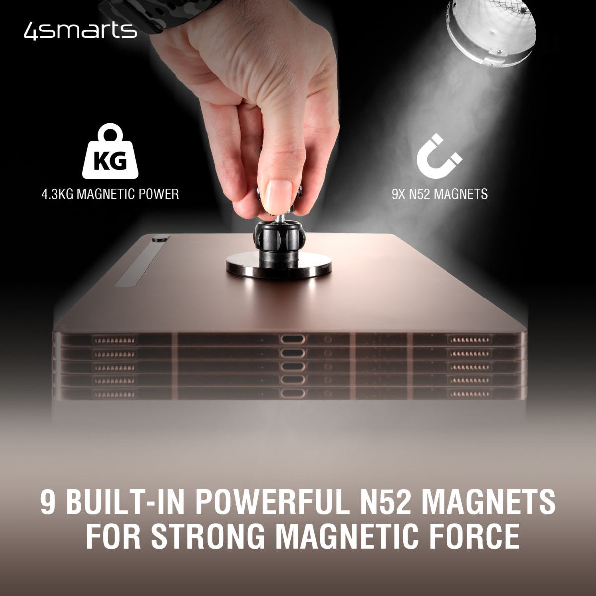 4smarts UltiMag MagSafe Ventilatierooster Telefoonhouder Auto Zwart afbeelding 6