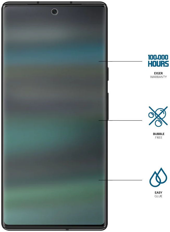 Eiger Google Pixel 6A Tempered Glass Case Friendly Plat afbeelding 3