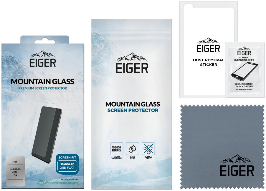 Eiger Google Pixel 6A Tempered Glass Case Friendly Plat afbeelding 4