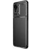 OnePlus Nord 2T Hoesje Siliconen Carbon TPU Back Cover Zwart
