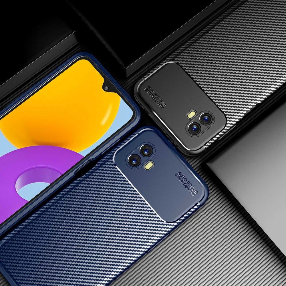 Samsung Galaxy Xcover 6 Pro Hoesje Siliconen Carbon TPU Cover Zwart afbeelding 10