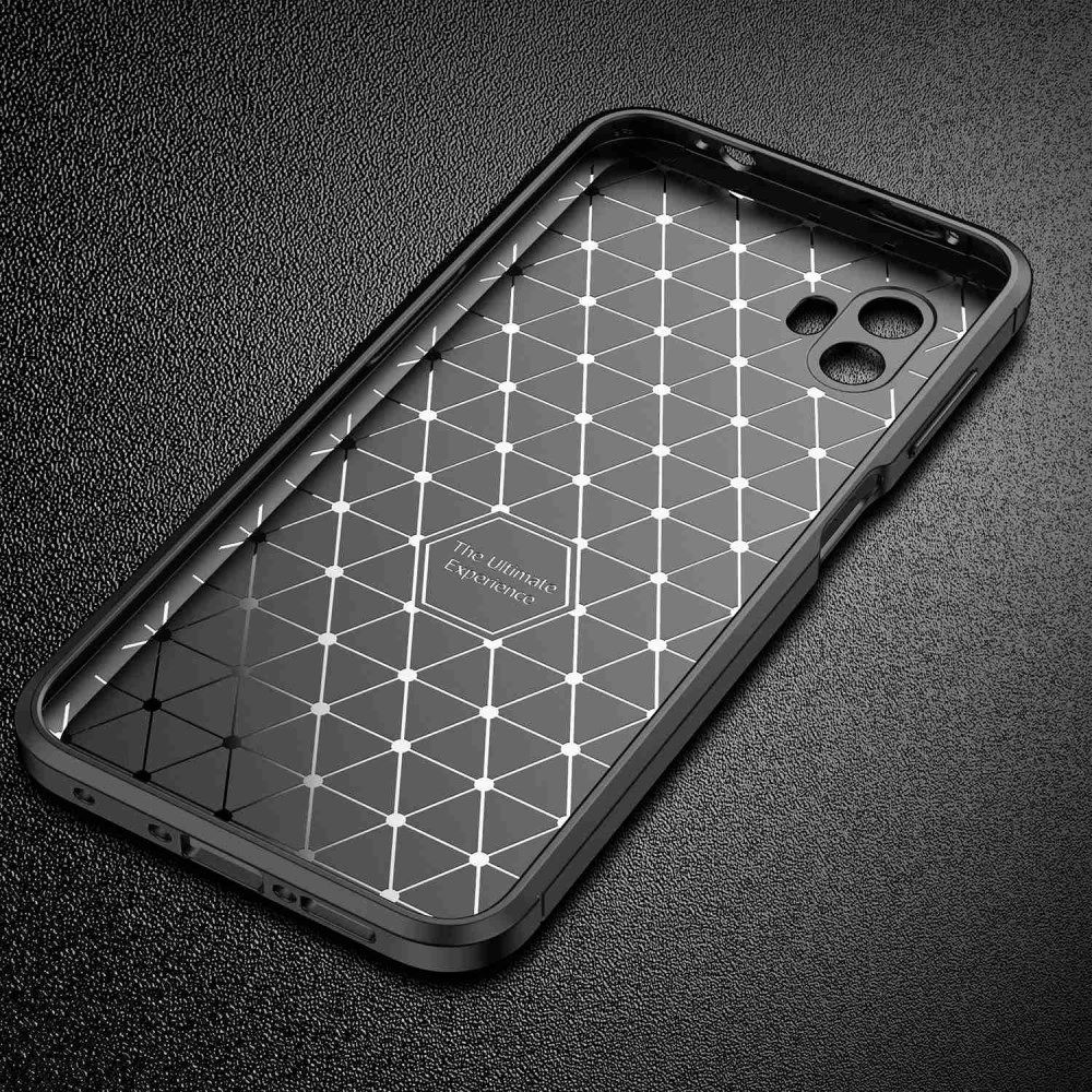 Samsung Galaxy Xcover 6 Pro Hoesje Siliconen Carbon TPU Cover Zwart afbeelding 7