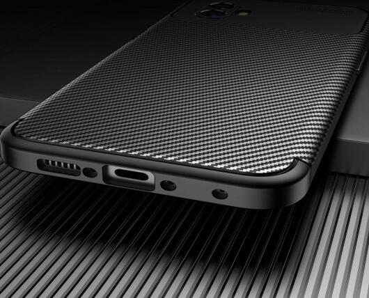 Samsung Galaxy Xcover 6 Pro Hoesje Siliconen Carbon TPU Cover Blauw afbeelding 6