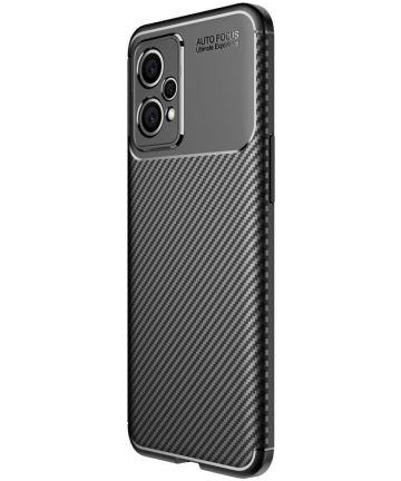 OnePlus Nord CE 2 Lite Hoesje Siliconen Carbon TPU Back Cover Zwart Hoesjes