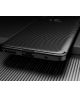 Motorola Moto G60 Hoesje Siliconen Carbon TPU Back Cover Blauw