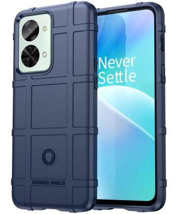 OnePlus Nord 2T Hoesje Shock Proof Rugged Shield Back Cover Blauw Hoesjes