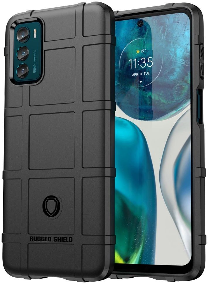 Motorola Moto G42 Hoesje Shock Proof Rugged Shield Back Cover Zwart afbeelding 1