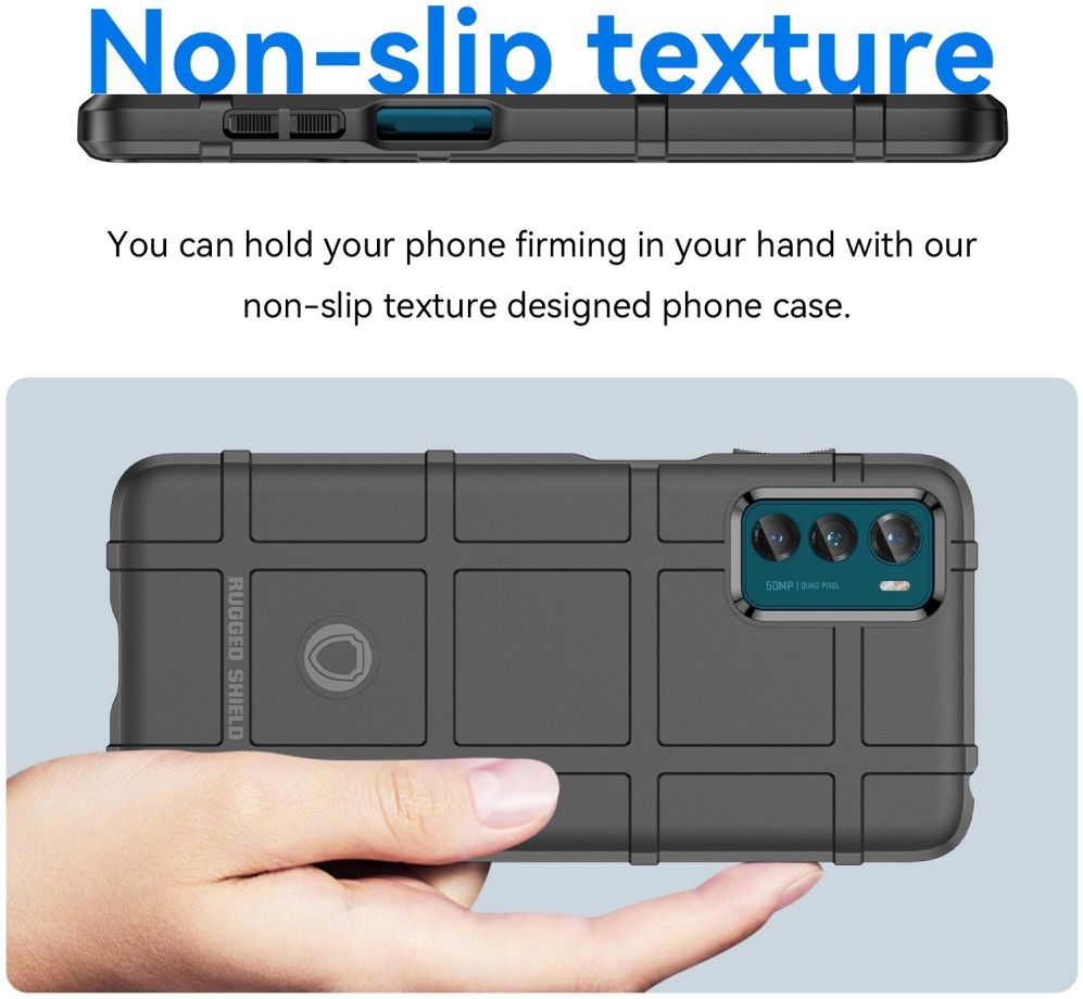 Motorola Moto G42 Hoesje Shock Proof Rugged Shield Back Cover Zwart afbeelding 6