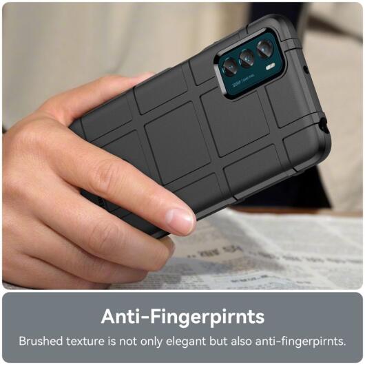 Motorola Moto G42 Hoesje Shock Proof Rugged Shield Back Cover Zwart afbeelding 5