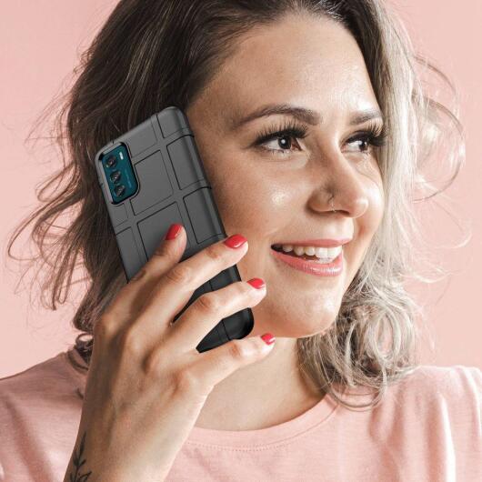 Motorola Moto G42 Hoesje Shock Proof Rugged Shield Back Cover Zwart afbeelding 7