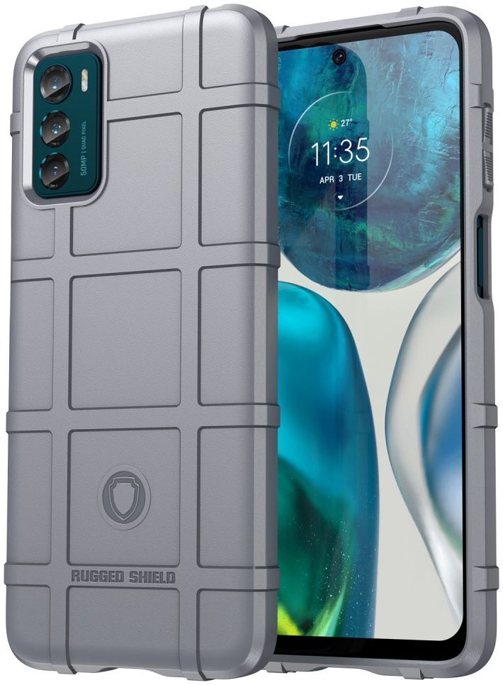 Motorola Moto G42 Hoesje Shock Proof Rugged Shield Back Cover Grijs afbeelding 1