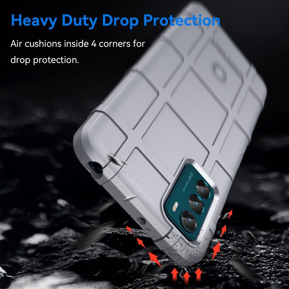 Motorola Moto G42 Hoesje Shock Proof Rugged Shield Back Cover Grijs afbeelding 3
