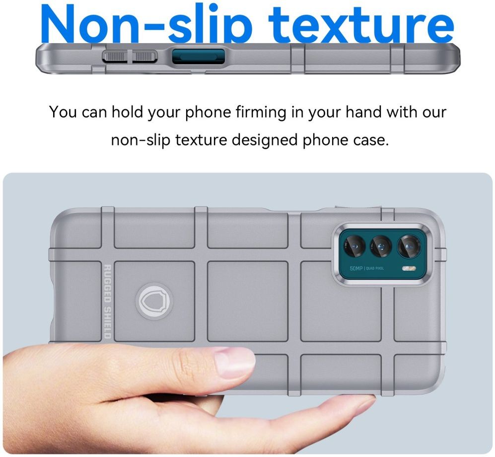 Motorola Moto G42 Hoesje Shock Proof Rugged Shield Back Cover Grijs afbeelding 6