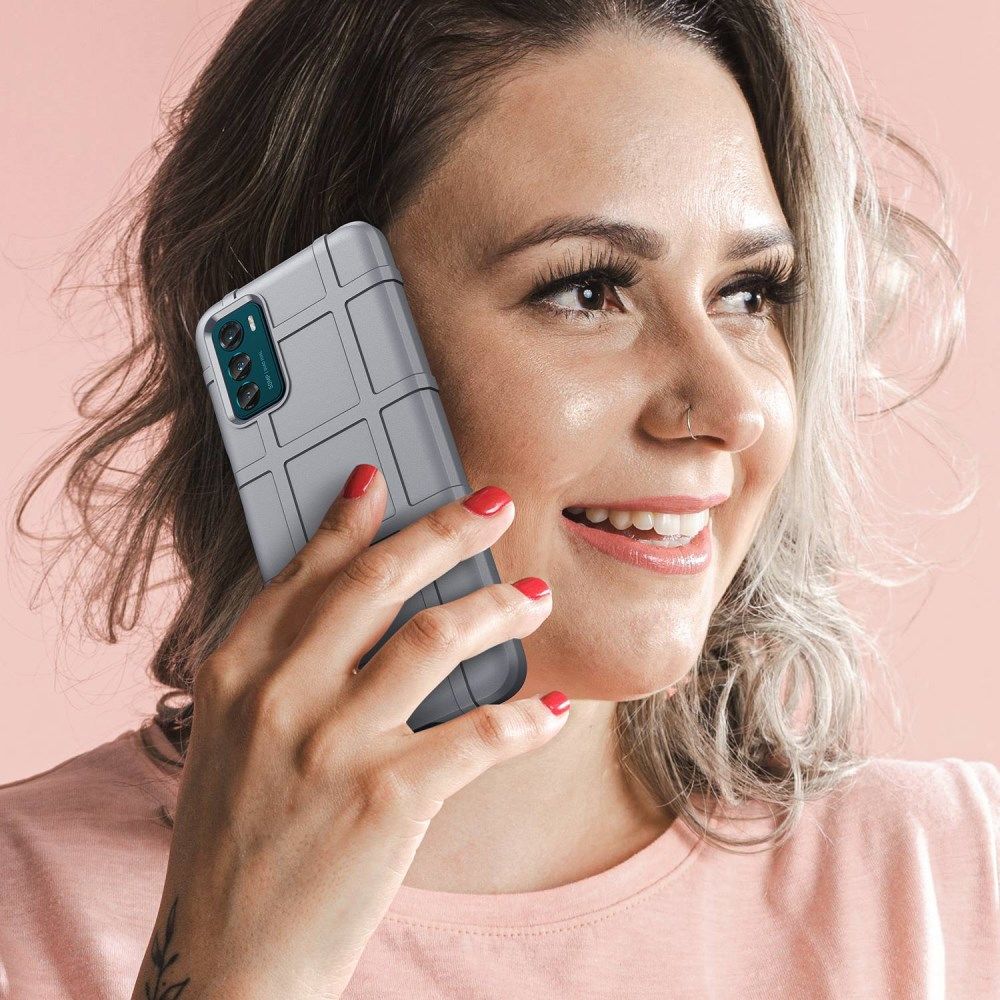 Motorola Moto G42 Hoesje Shock Proof Rugged Shield Back Cover Grijs afbeelding 7