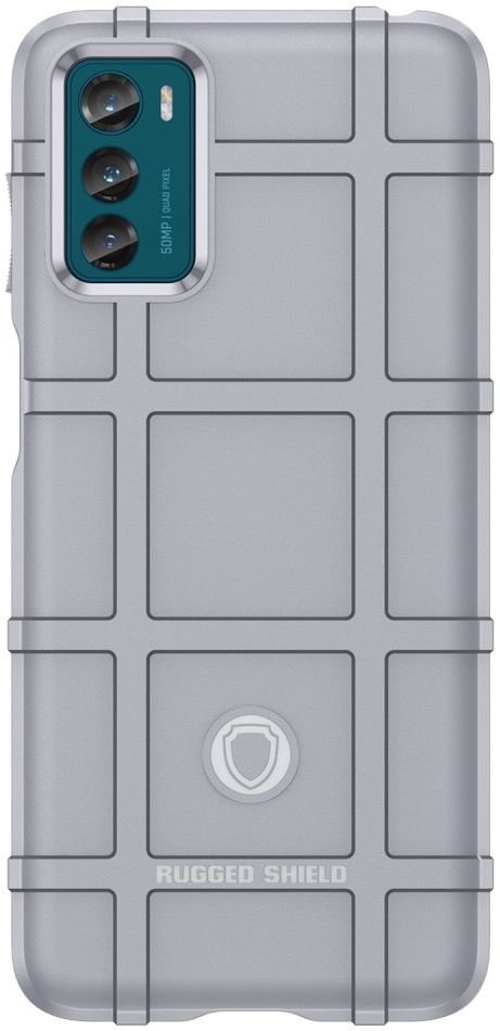 Motorola Moto G42 Hoesje Shock Proof Rugged Shield Back Cover Grijs afbeelding 2