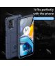 Motorola Moto E32 Hoesje Shock Proof Rugged Shield Back Cover Blauw