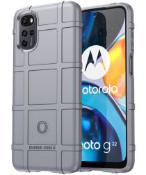 Motorola Moto E32 Hoesje Shock Proof Rugged Shield Back Cover Grijs