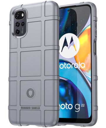 Motorola Moto E32 Hoesje Shock Proof Rugged Shield Back Cover Grijs Hoesjes