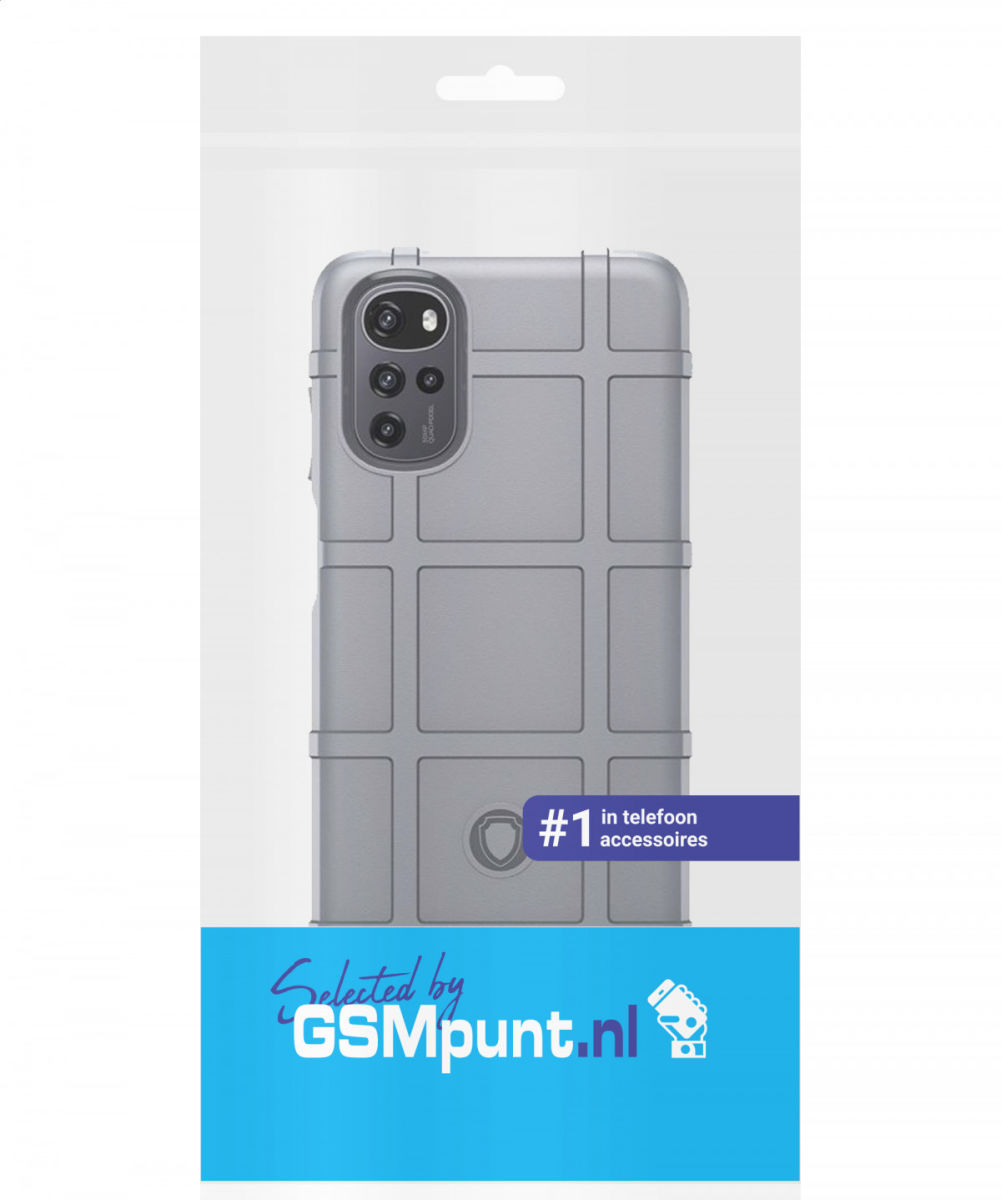 Motorola Moto E32 Hoesje Shock Proof Rugged Shield Back Cover Grijs afbeelding 10